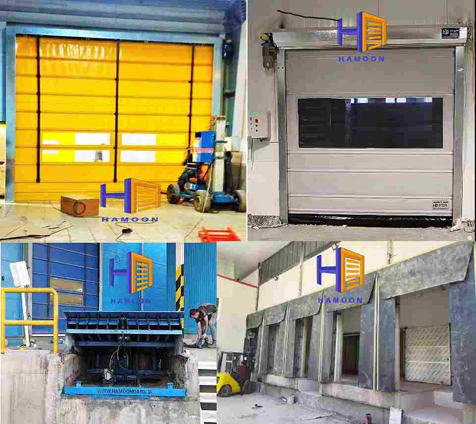 خدمات طراحی و تولید انواع درب سریع بازشو، انواع داک لولرها و تجهیزات تخلیه و بارگیری می باشد